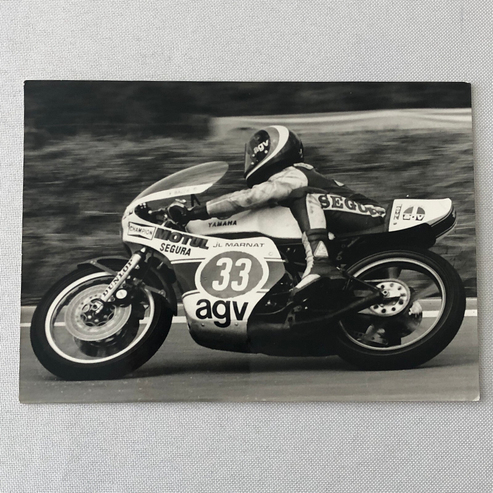 Vintage Motorcycle Racing Photo photograph Yamaha Bike