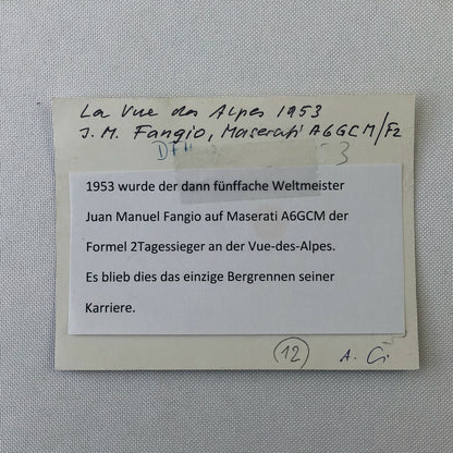 Vintage Racing Photo Photograph Print Juan Manuel Fangio Maserati A6 1953 