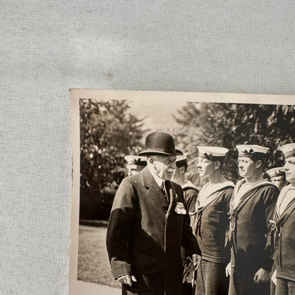 Duke of Connaught Inspects British Legion Military HMS Queen Elizabeth 1932