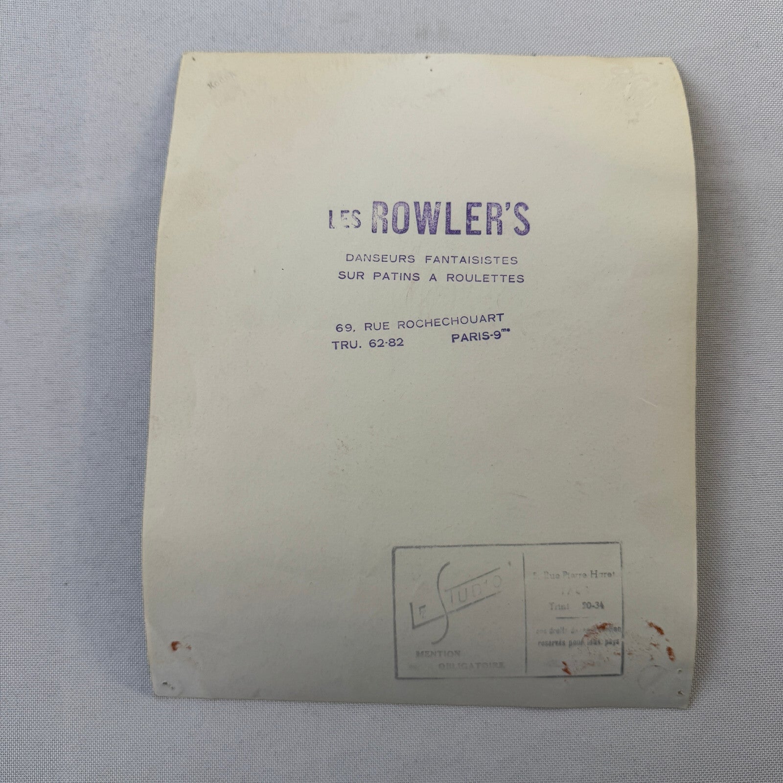 Vintage Circus Photo Les Rowlers Roller Skating Act Performer Photograph