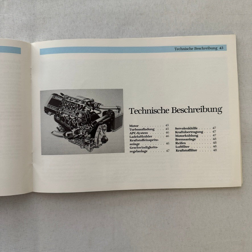 1988 Saab 900 Owners Manual Instruction Guide Book Combi Cabriolet GERMAN TEXT