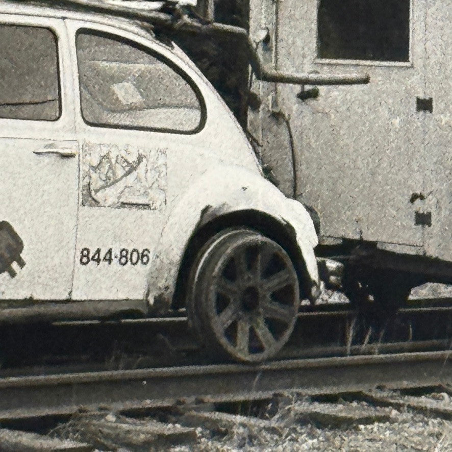 Vintage Volkswagen Beetle Toronto Hydro Train Car Railroad Railway Rail VW
