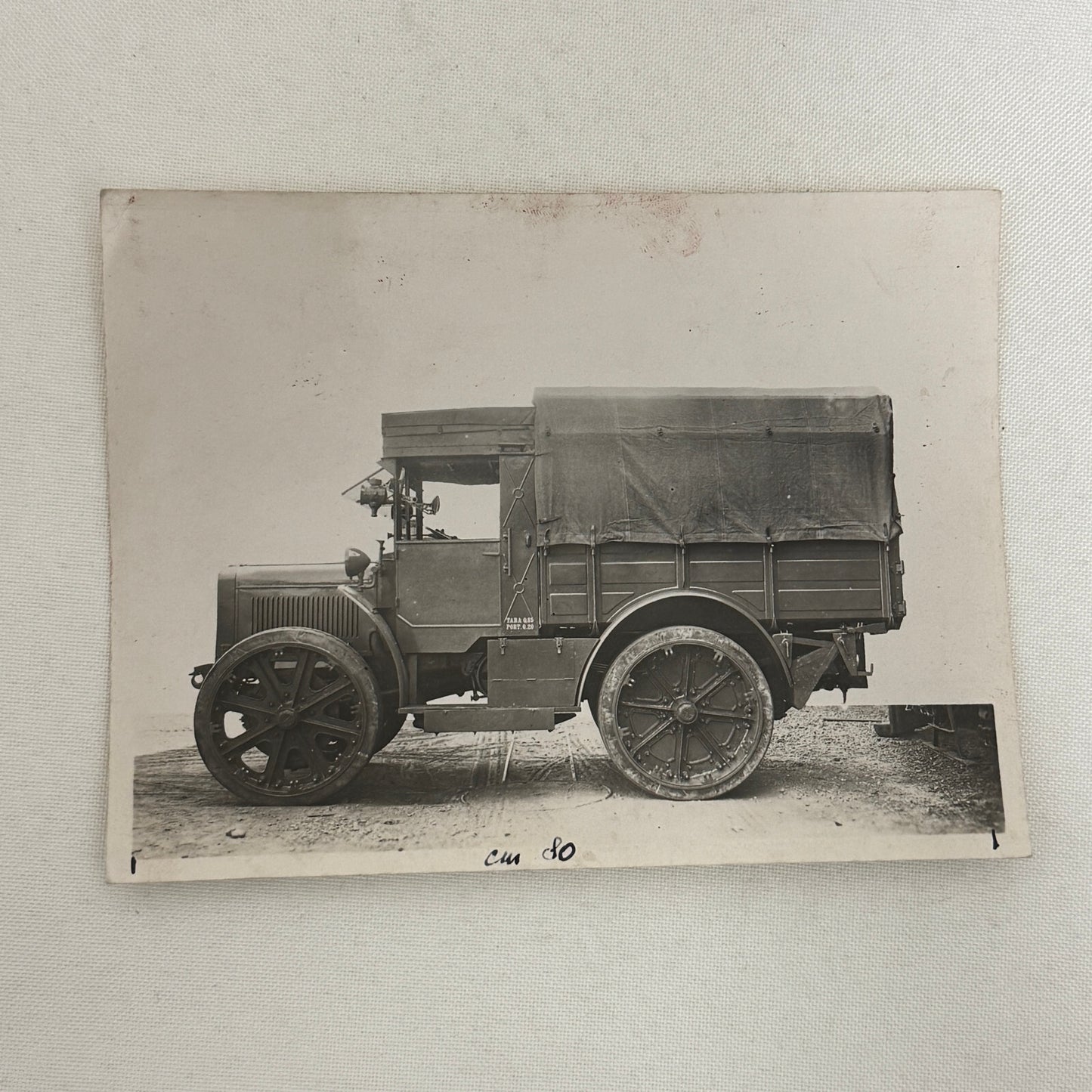 Vintage Photograph Photo Early Antique Military Truck ?
