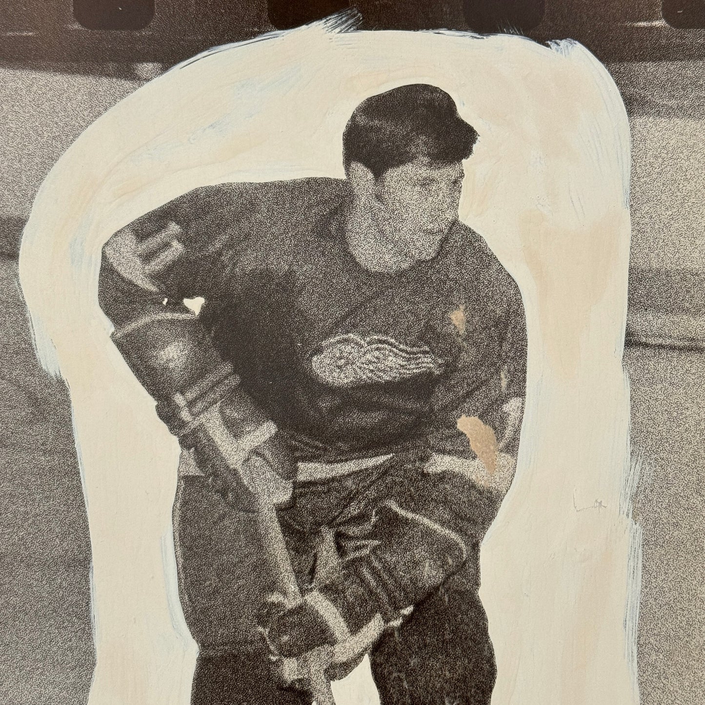 Detroit Red Wings Hockey Player Photo Photograph Vintage Unidentified Bob Baun ?