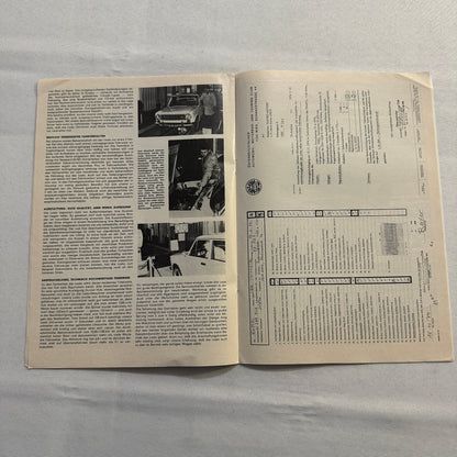 1974 Lada Universal Car Road Test Sales Brochure Catalog German Text Vintage