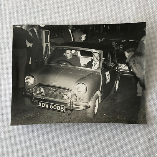 Vintage MINI Racing Car Photo Photograph Print - Rally Rallye Car ? 