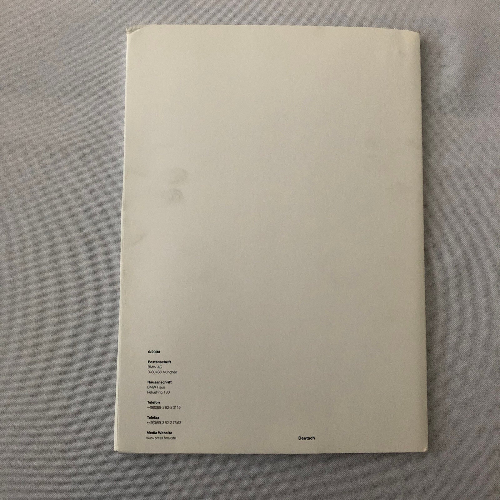 2004 BMW 24 Hour Rennen Nurburgring Race Racing Press Kit Brochure GERMAN 