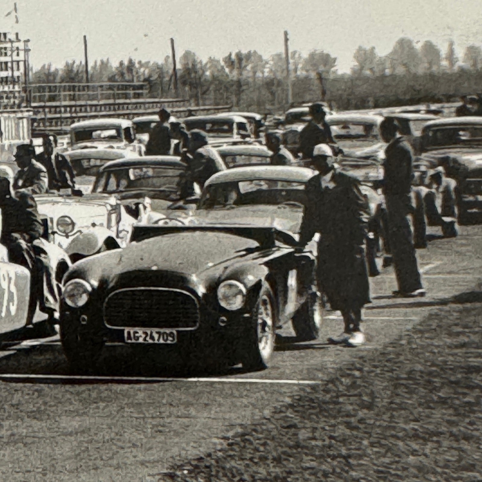 1952 Swiss Car Racing Club at Monza Photo Photograph Jaguar Porsche Modern Print
