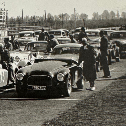 1952 Swiss Car Racing Club at Monza Photo Photograph Jaguar Porsche Modern Print