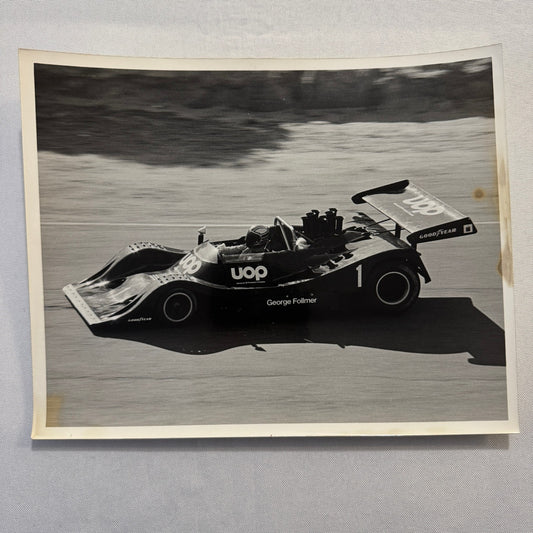 Vintage Racing Photo Photograph George Follmer UOP Race Car
