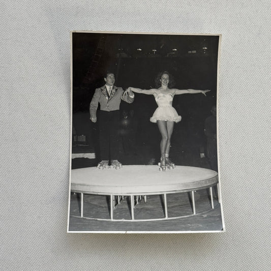Circus Rollerskating Roller Skate Circus Act Photo Photograph Vintage