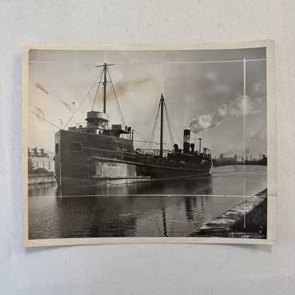 Vintage Boat Ship Photo Photograph Montreal Quebec Canada SS Keynor 1948