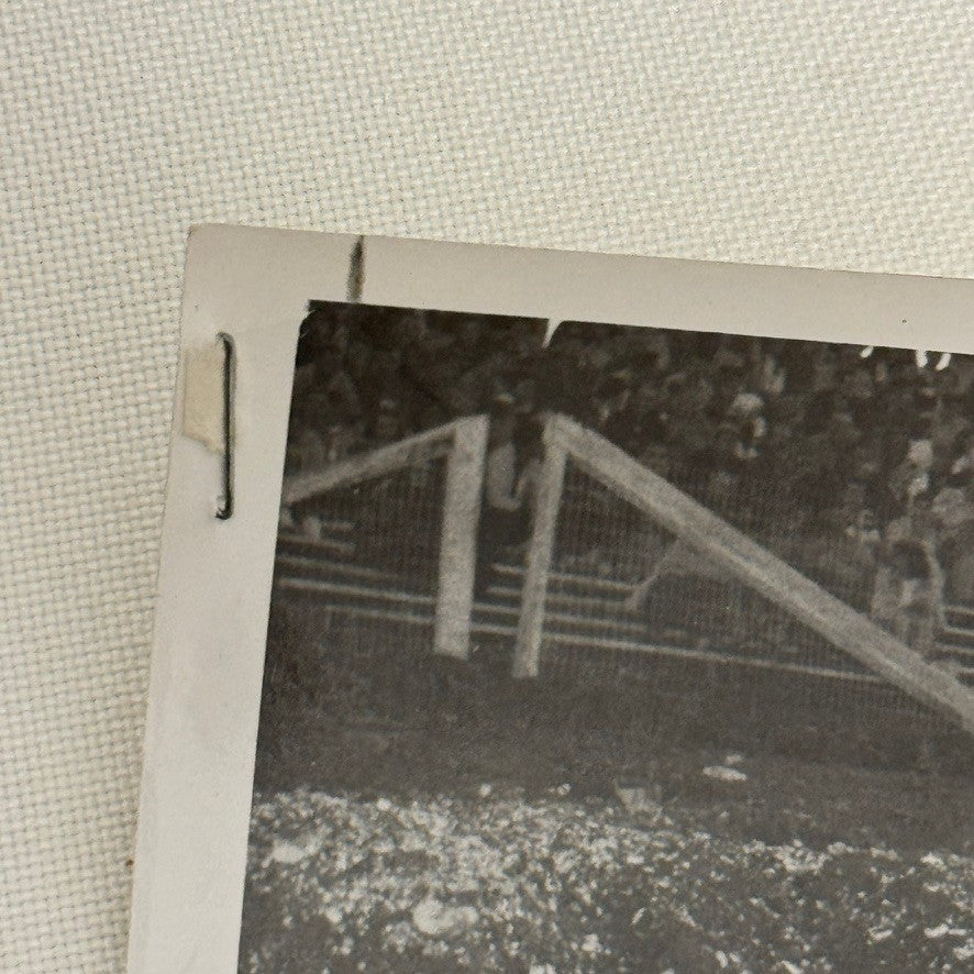 Vintage Racing Photo 1960 Stock Car Race Winner Checkered Flag Binghampton NY