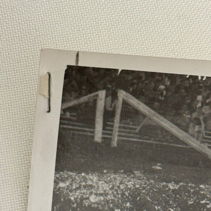 Vintage Racing Photo 1960 Stock Car Race Winner Checkered Flag Binghampton NY