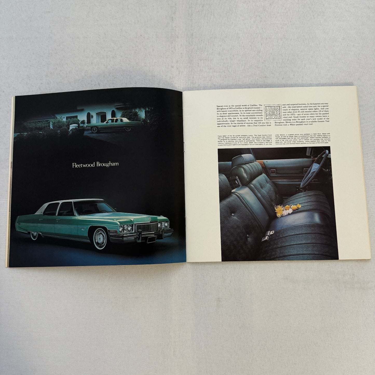 1973 Cadillac Sales Brochure Catalog Fleetwood Brougham Eldorado Coupe DeVille +
