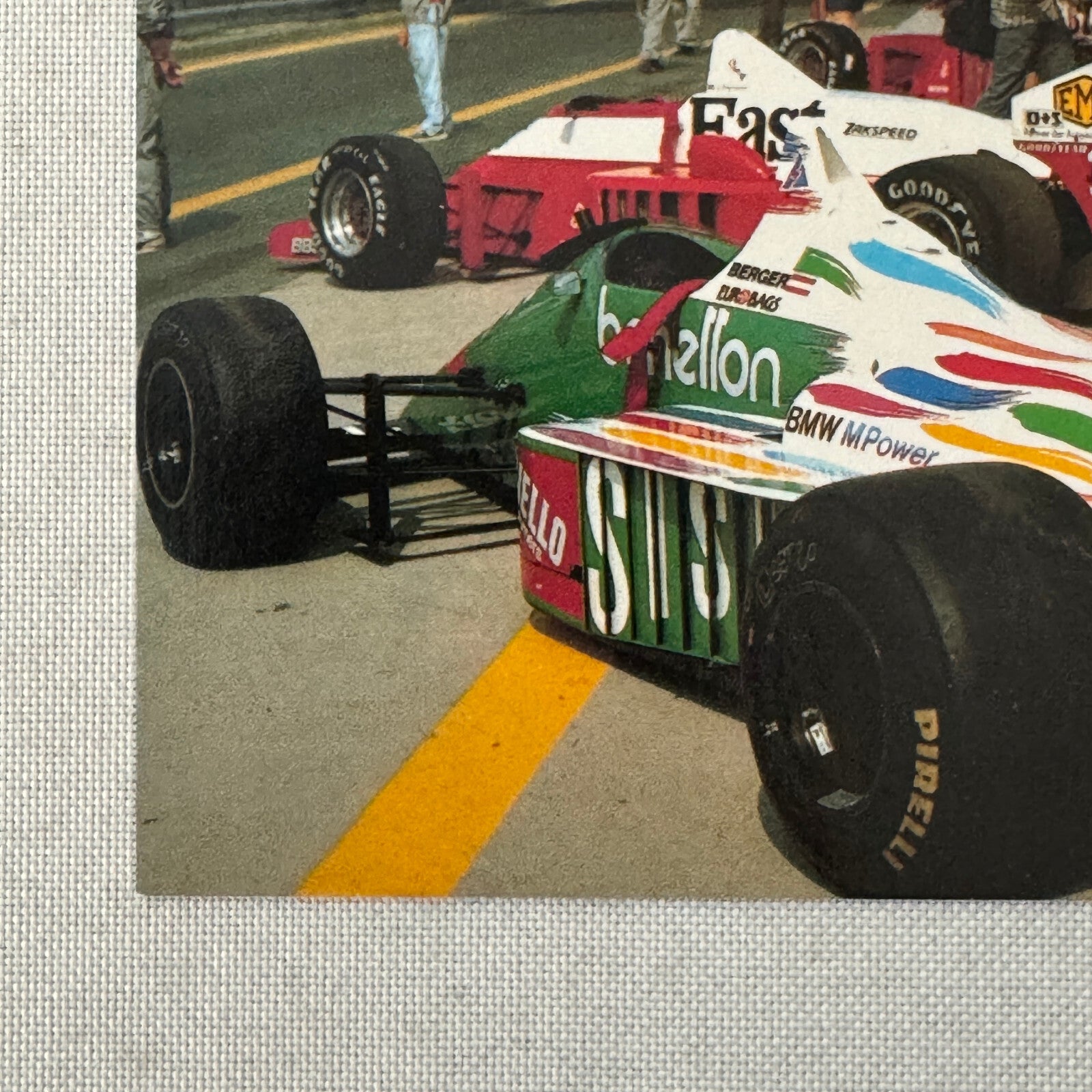 Benetton Formula One F1 Racing Card Postcard BMW POLISH Text