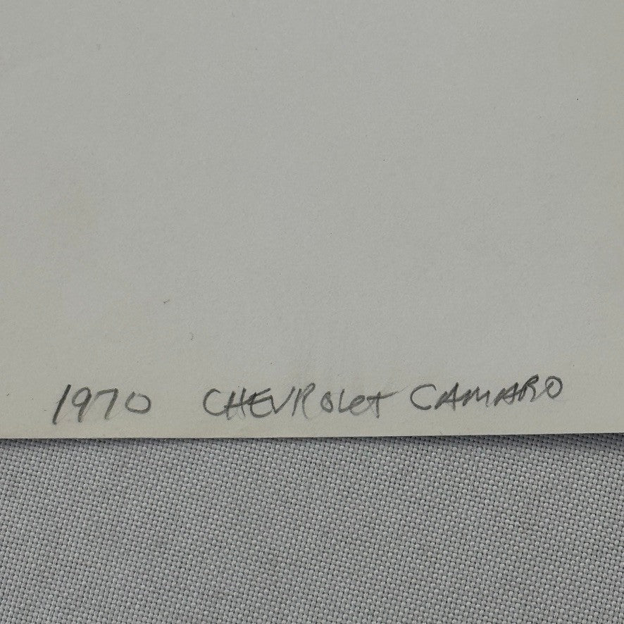 1970 Chevrolet Camaro Photo Photograph Print Vintage