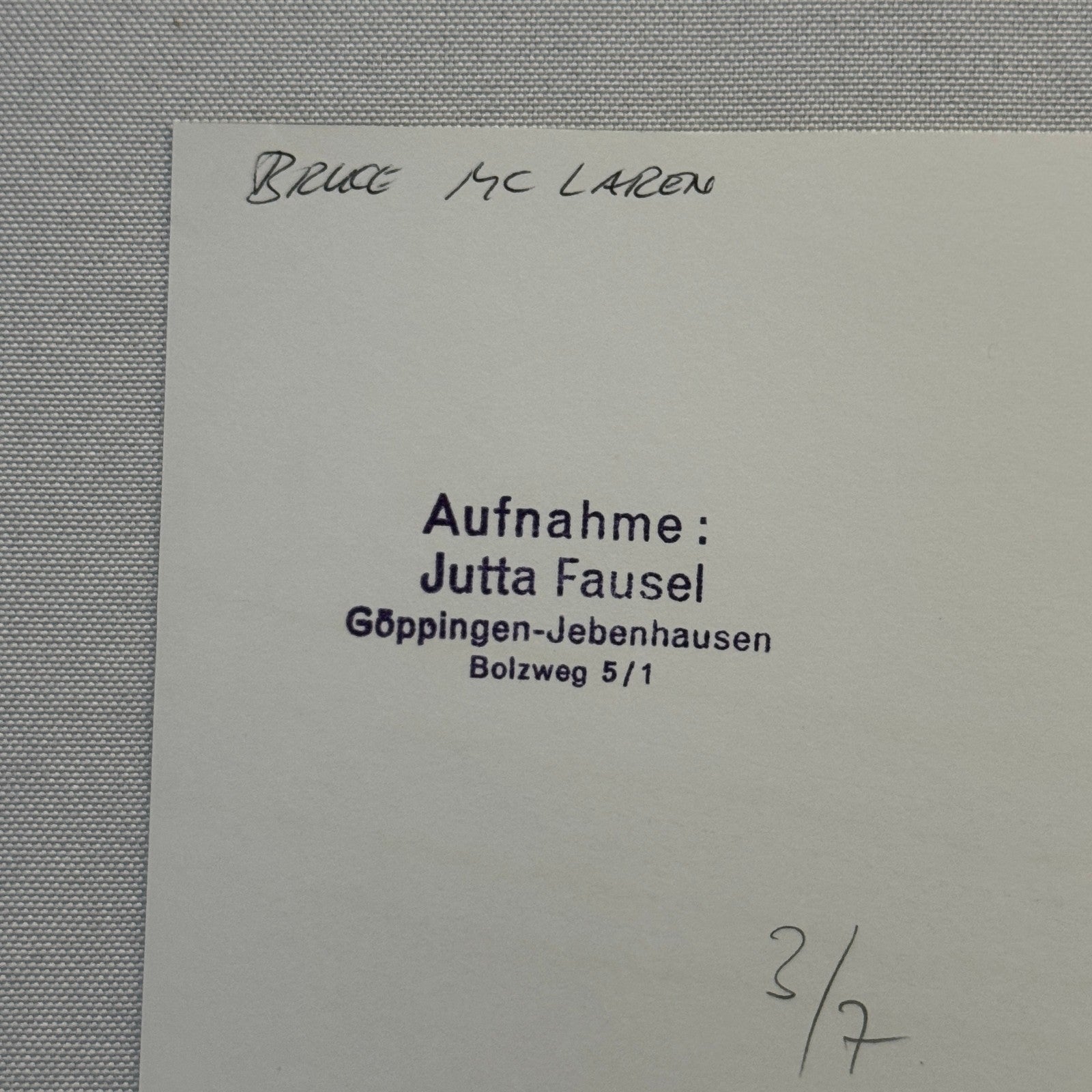 Vintage Racing Photo Bruce McLaren 1969 German Grand Prix Race Photograph