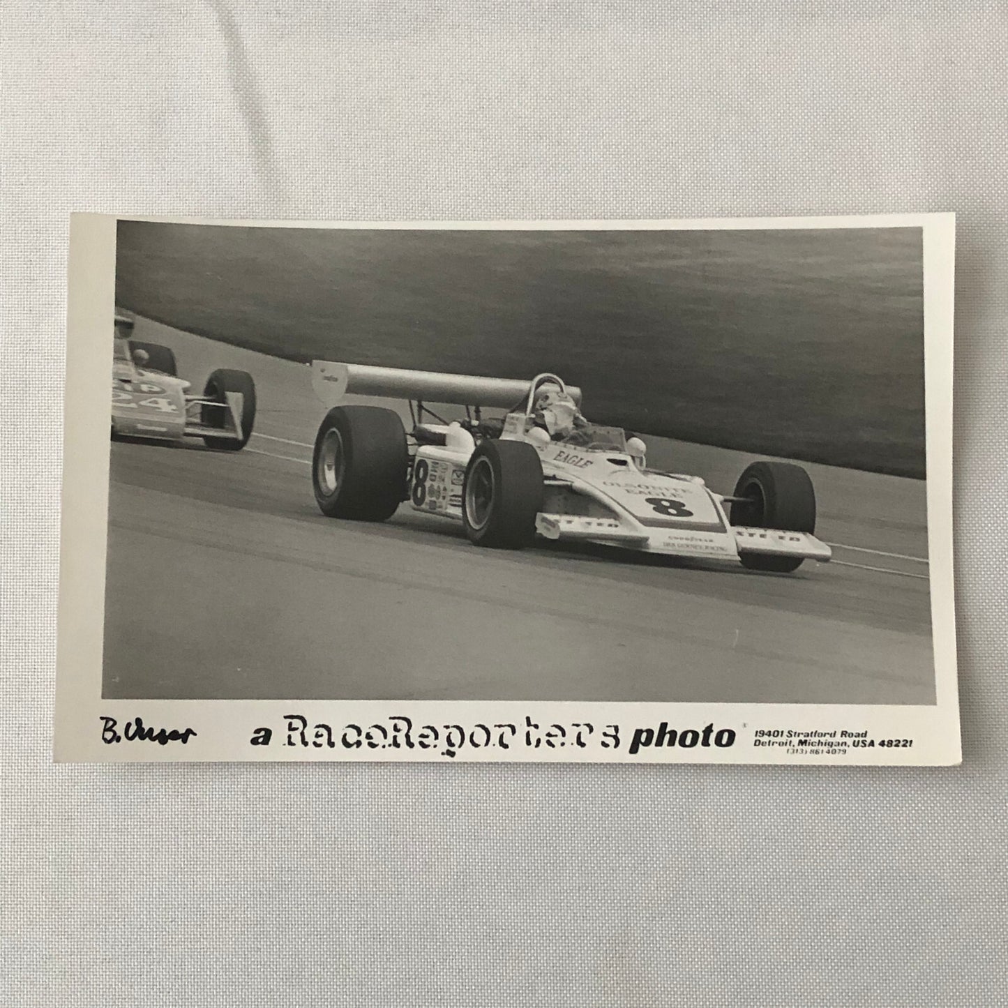 Vintage Indy Indianapolis Racing Photograph 1973 Bobby Unser Steve Krisiloff