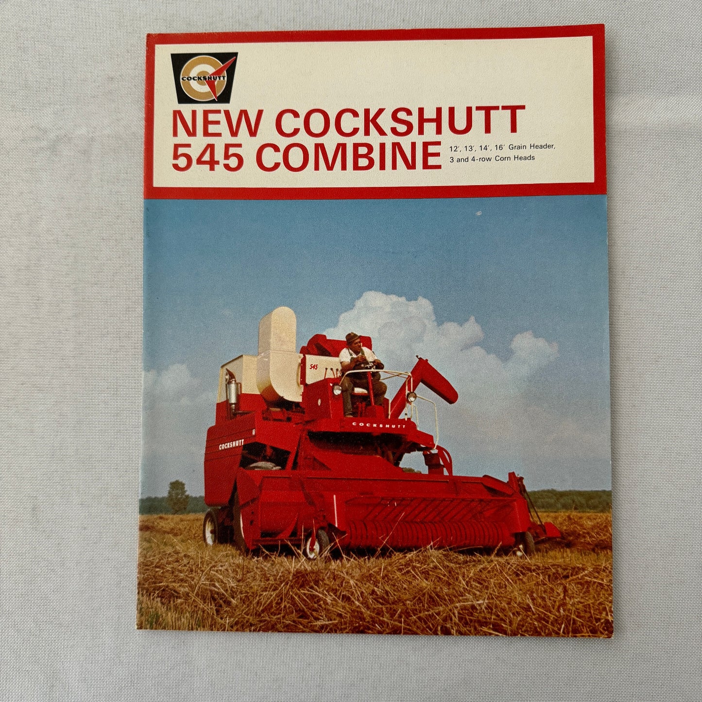 Cockshutt 545 Combine Sales Brochure Catalog Vintage Farm Equipment