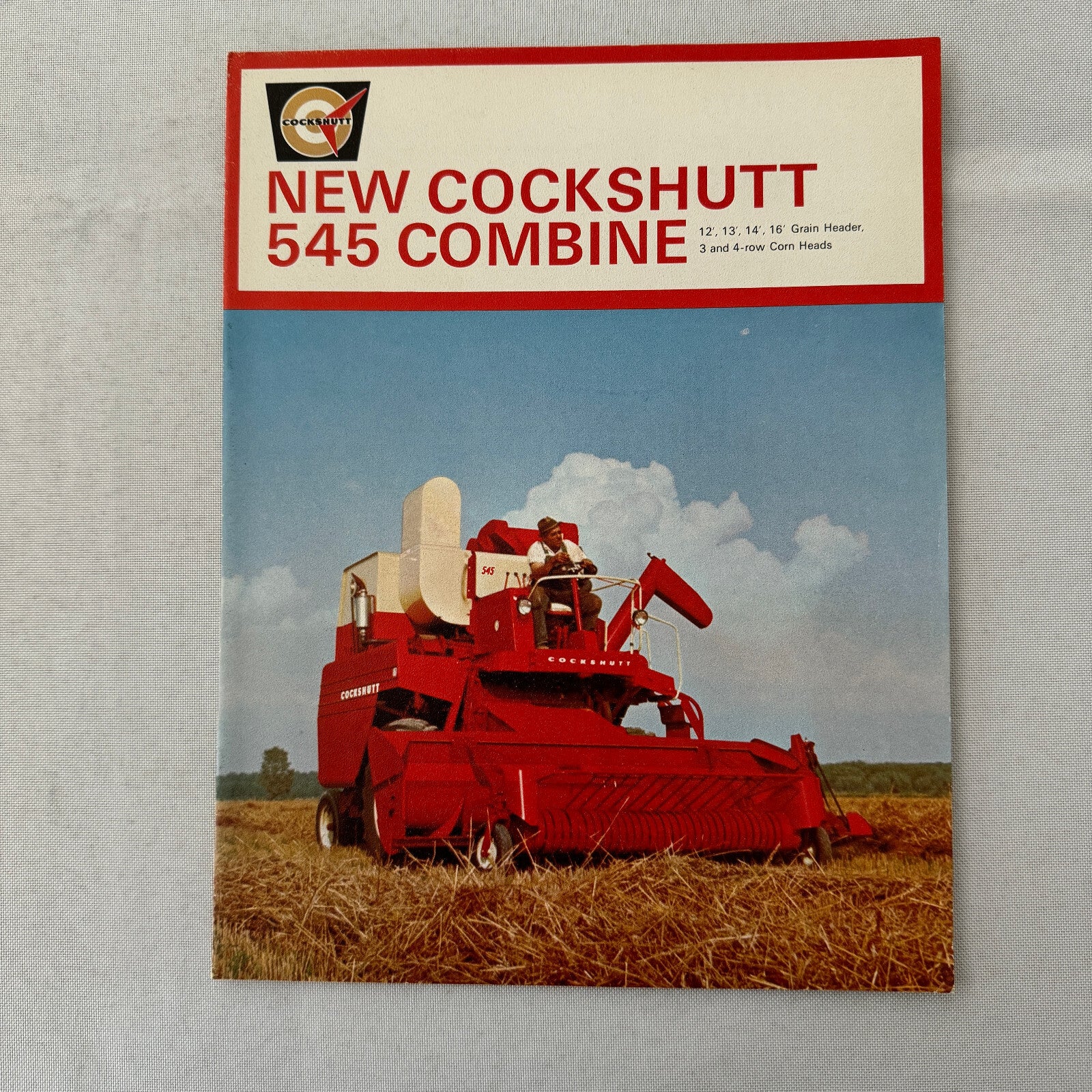 Cockshutt 545 Combine Sales Brochure Catalog Vintage Farm Equipment