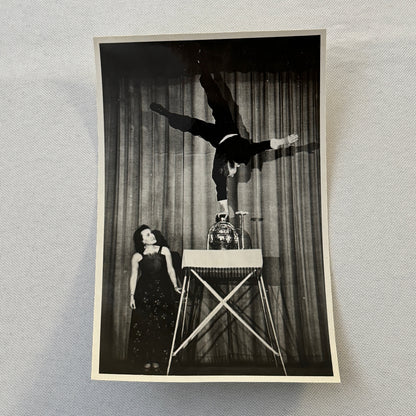 Vintage Circus Acrobat Balancing Act Photo Photograph Print