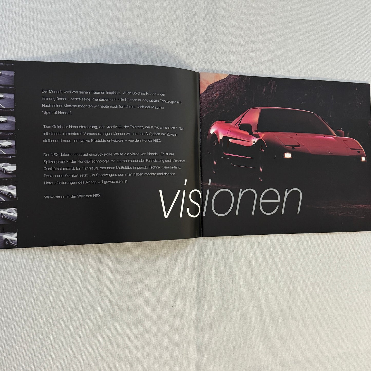 Honda NSX Car Sales Brochure Catalog Advertising GERMAN Text Acura NSX