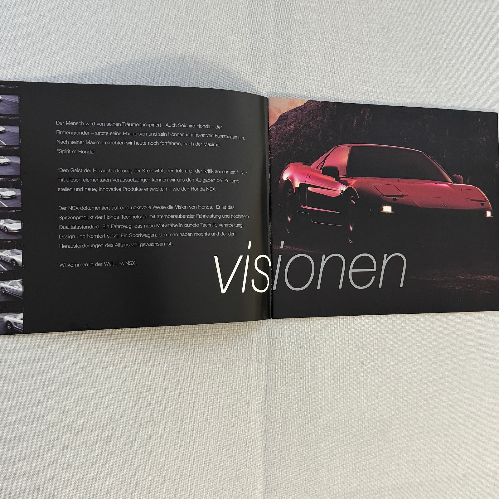 Honda NSX Car Sales Brochure Catalog Advertising GERMAN Text Acura NSX