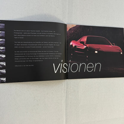 Honda NSX Car Sales Brochure Catalog Advertising GERMAN Text Acura NSX