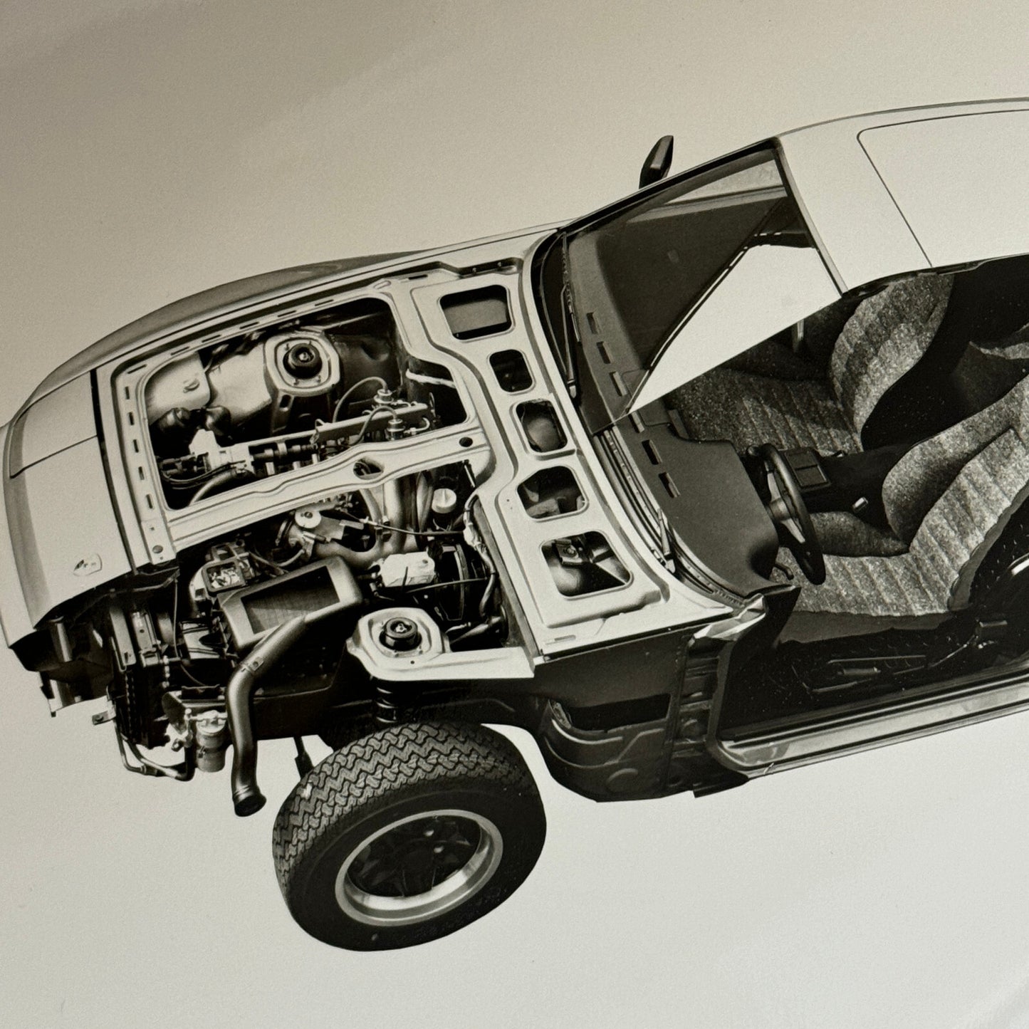 Porsche 944 Car Cutaway Factory Press Photo Photograph Vintage