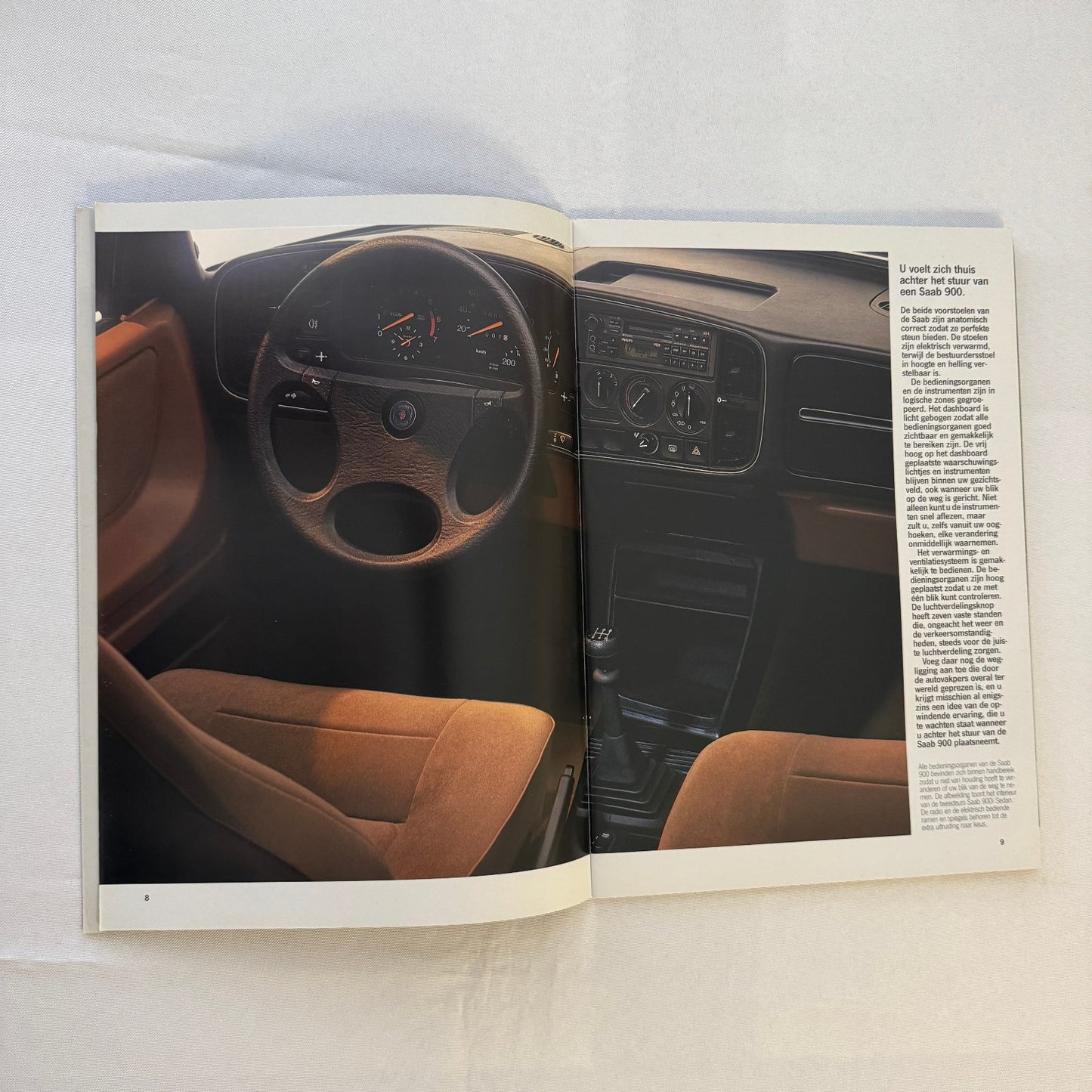 Vintage Saab 900 Car Sales Brochure Catalog 900 Turbo 900i 900C Car DUTCH Text
