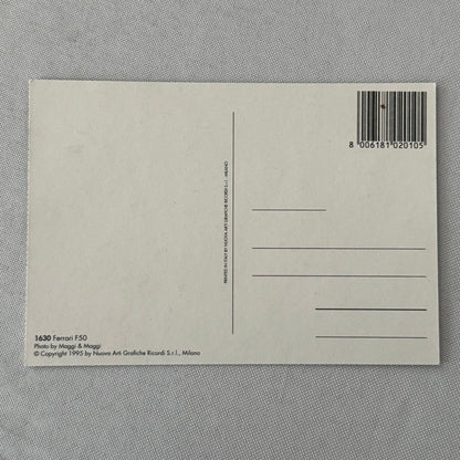 Ferrari F50 Supercar Postcard Post Card