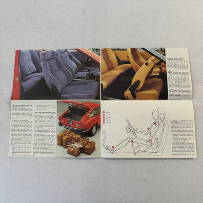 Alfa Romeo Alfetta GT 1.6 and Alfetta GTV 2000L Car Brochure Catalog FRENCH