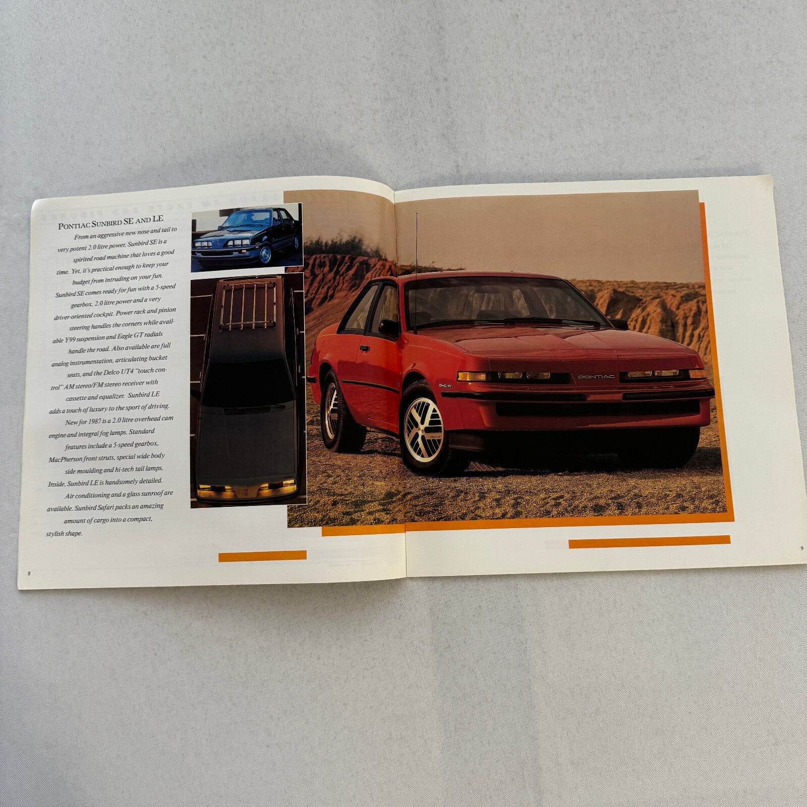1987 Pontiac Car Sales Brochure Catalog Grand Am Acadian Sunbird Firefly