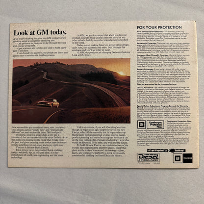 1985 Buick Electra Car Sales Brochure Catalog Coupe Sedan Vintage