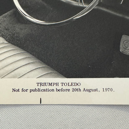 Triumph Toledo Car Factory Press Photo Photograph Print 1971