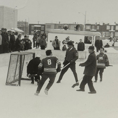 Vintage Hockey Game Photo Photograph Quebec Amateur Players