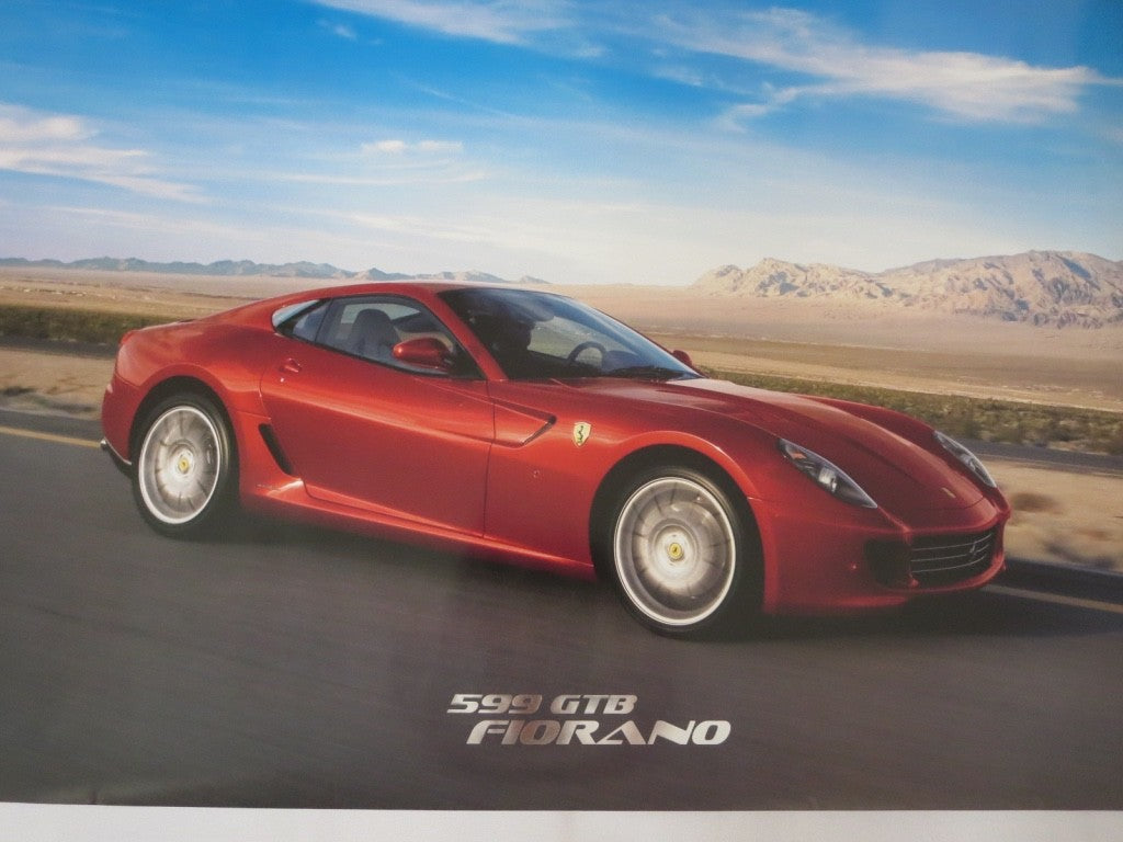Poster Ferrari 599 GTB Fiorano Red Car Automotive Art Decor