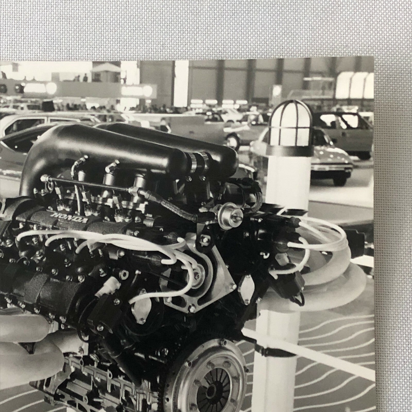 Vintage Honda F1 Racing Engine at Auto Show Photo Photograph Print 1983 ? 