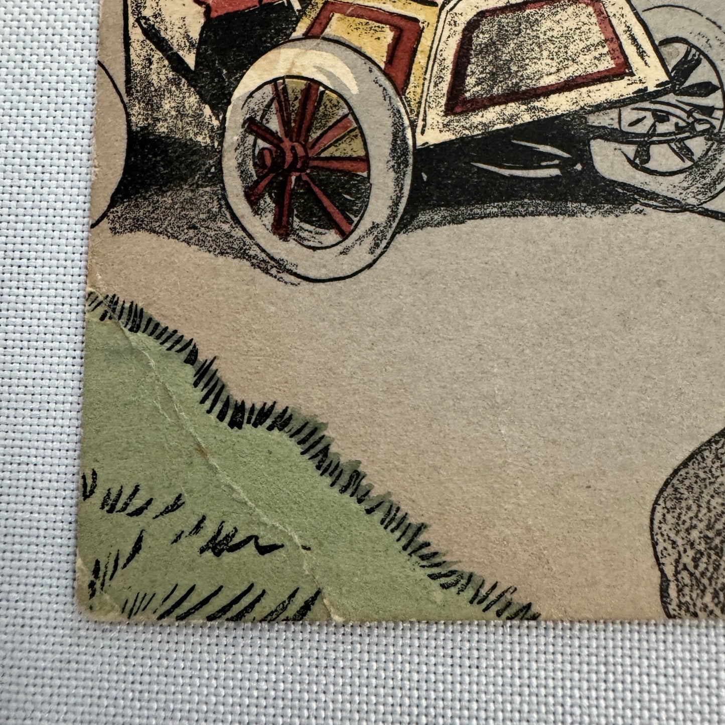 Vintage Car Automobile Postcard Post Card Humour French