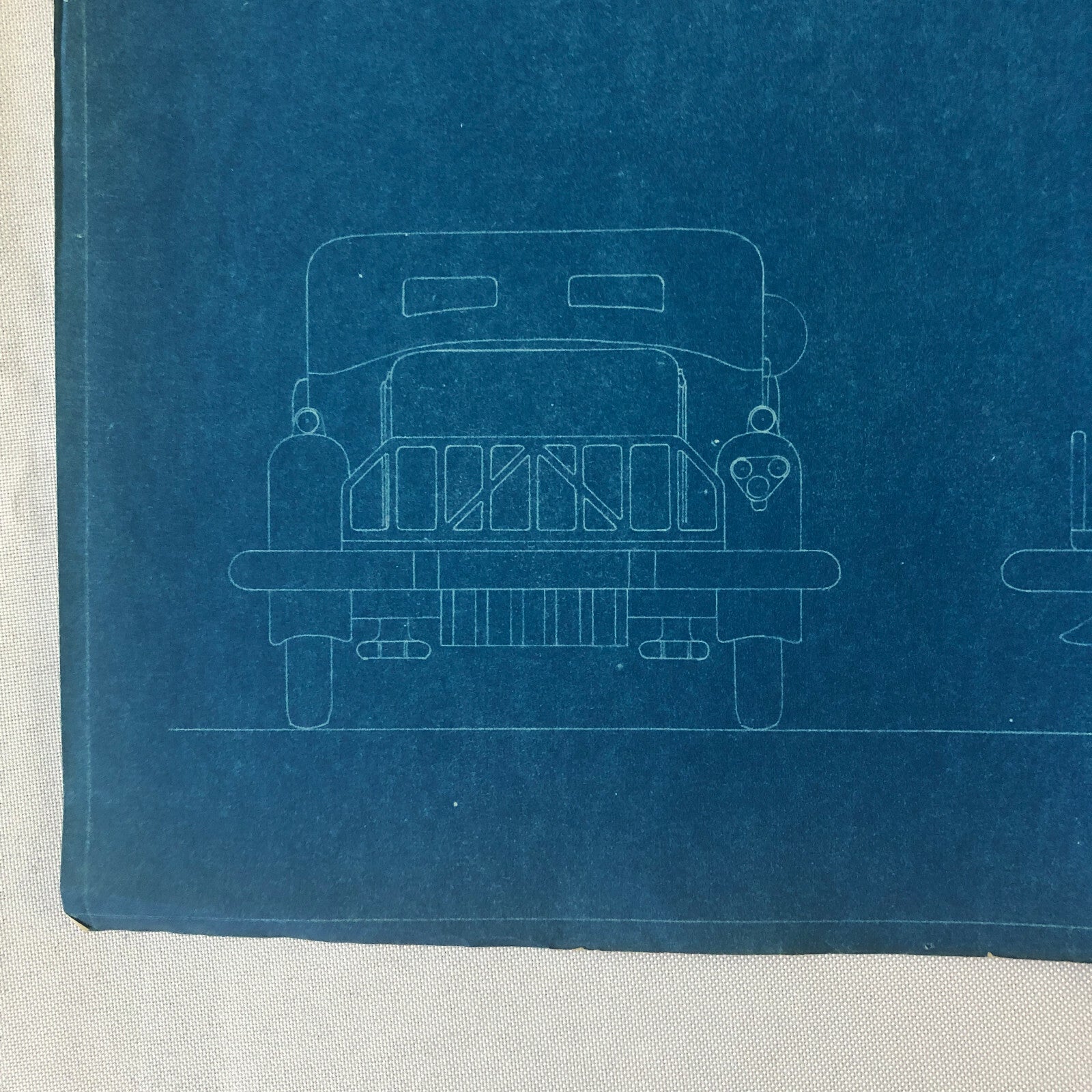 1930 Coachbuilder Car Design Blueprint Rendering Blue Print Sport Cabriolet Body