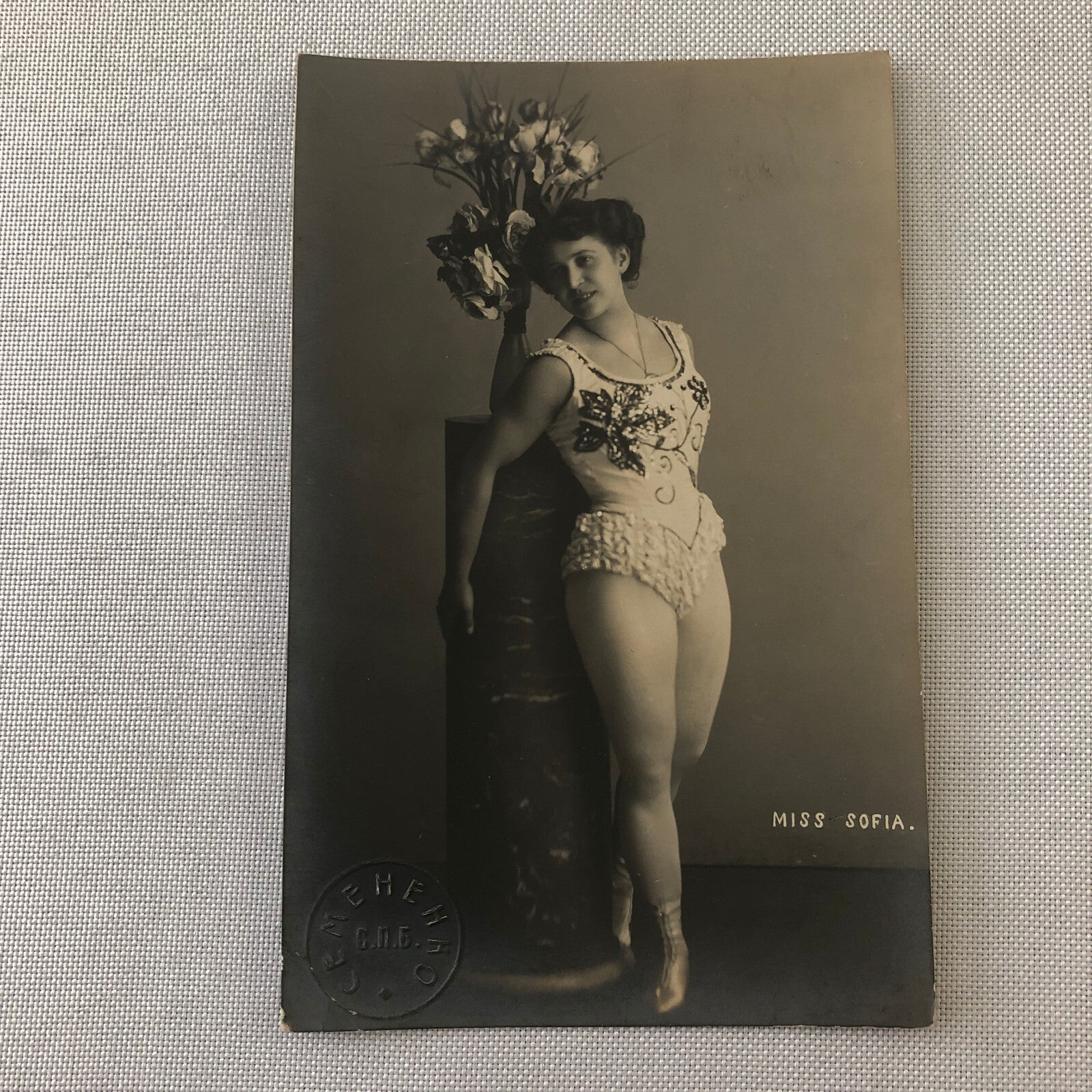 Circus Performer Dancer Acrobat French RPPC Real Photo Postcard Miss Sofia