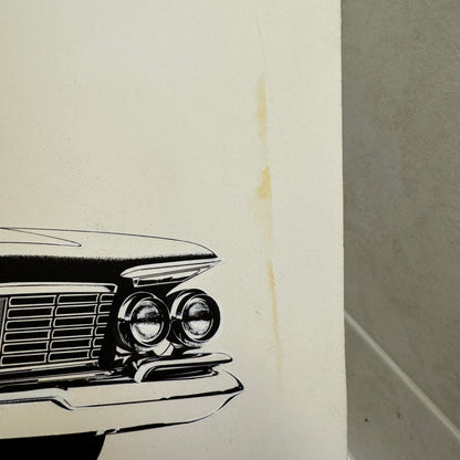Chrysler Imperial Illustration Art Drawing Hand Drawn Robert Preis Vintage