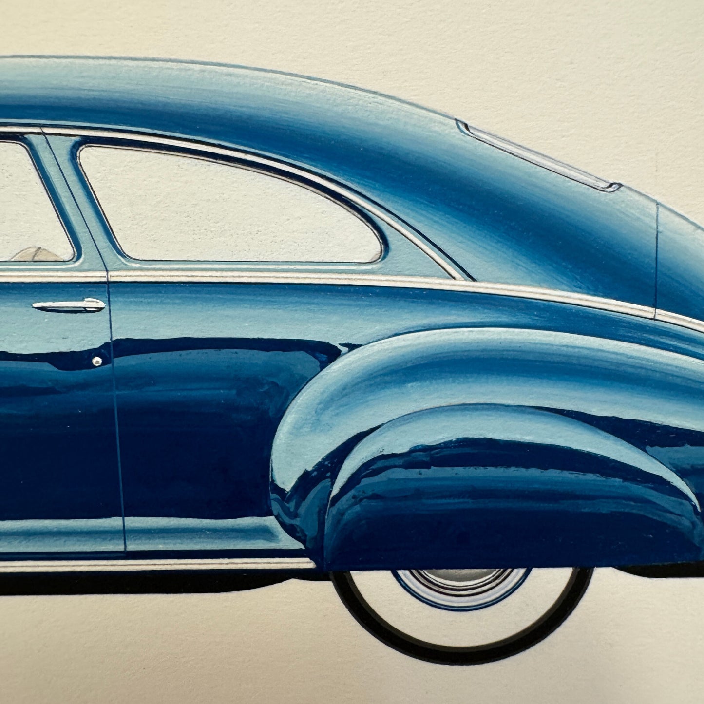 1947 Packard Custom Super Clipper Club Car Illustration Art Drawing Hand Drawn