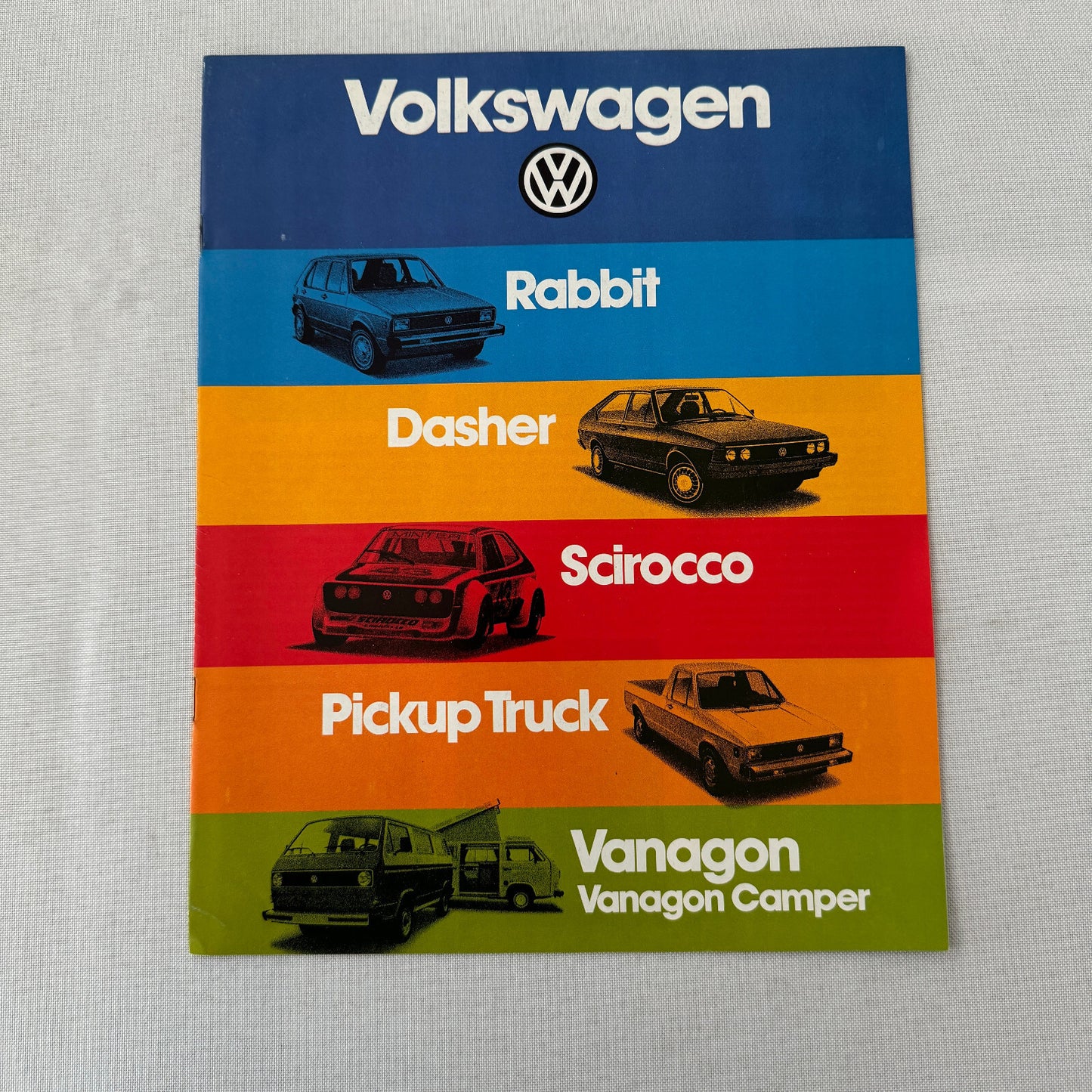 1980 Volkswagen VW Car Sales Brochure Catalog Rabbit Vanagon Camper Pickup +
