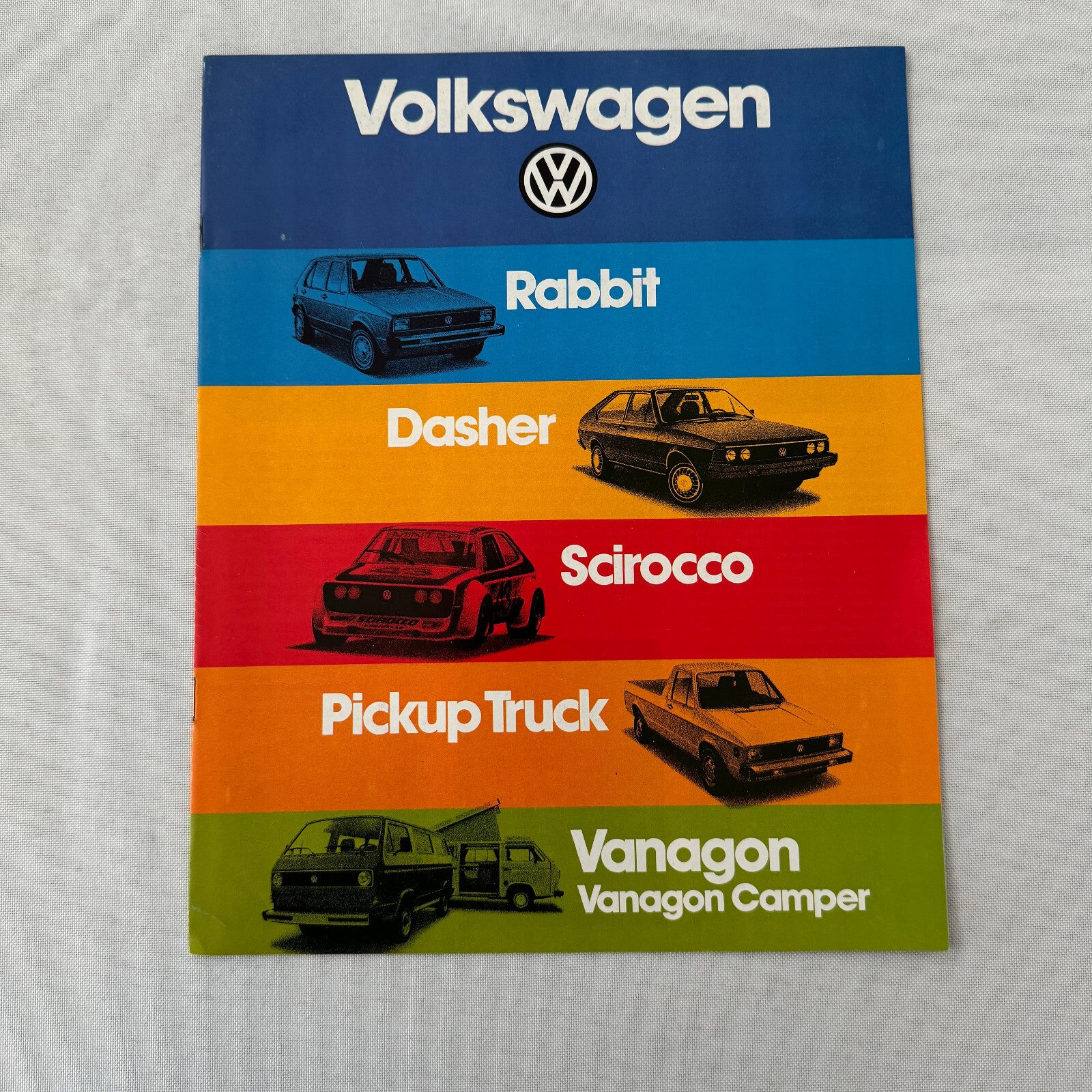1980 Volkswagen VW Car Sales Brochure Catalog Rabbit Vanagon Camper Pickup +