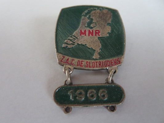 Vintage 1966 MNR Z.A.C ZAC de Slotridders European Car Club Rally Pin Badge