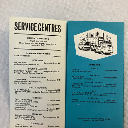 Vintage RAC Royal Automobile Club Welcome Document Package Brochures Car