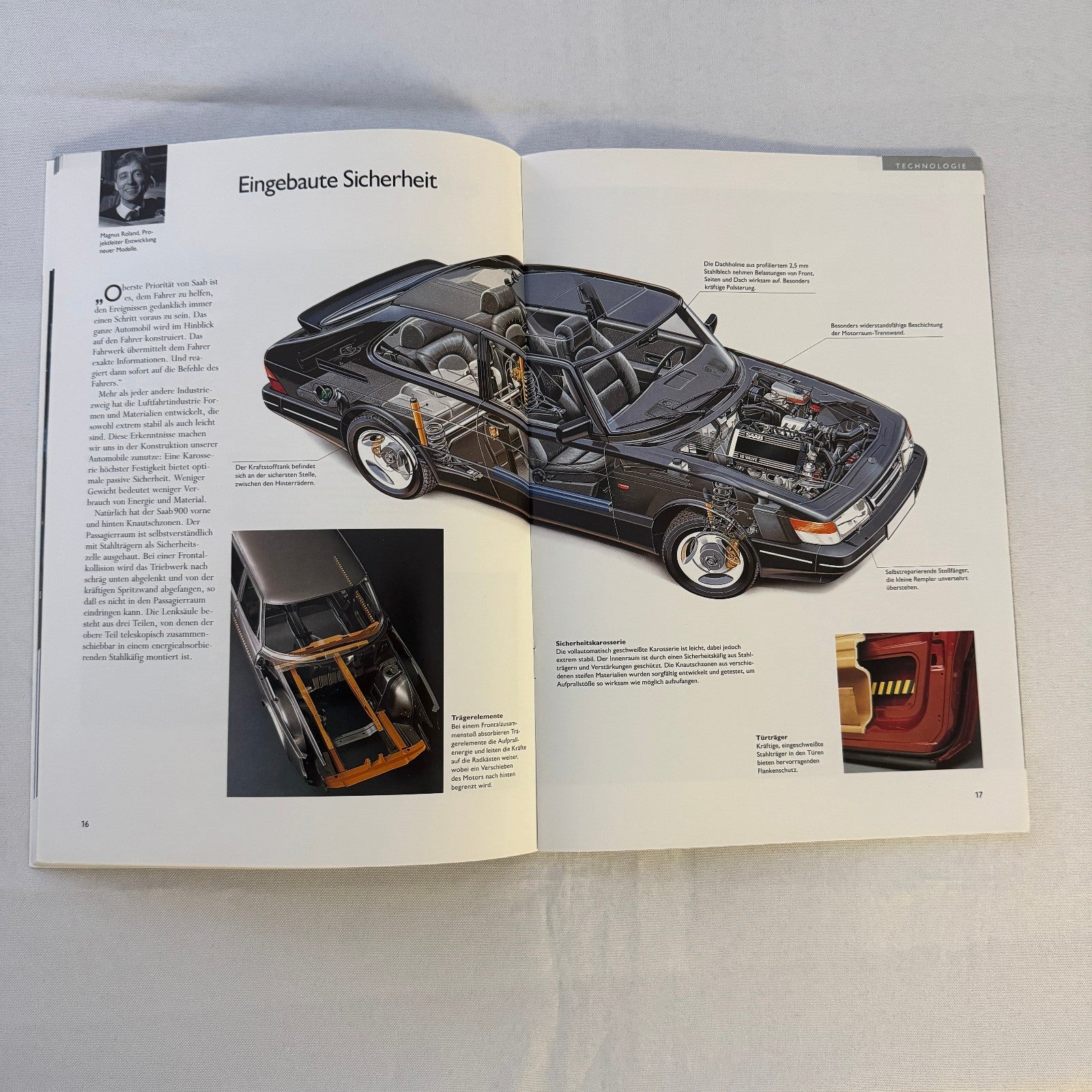 1992 Saab 900 Car Sales Brochure Catalog Saab 900 Cabriolet Turbo 16S GERMAN