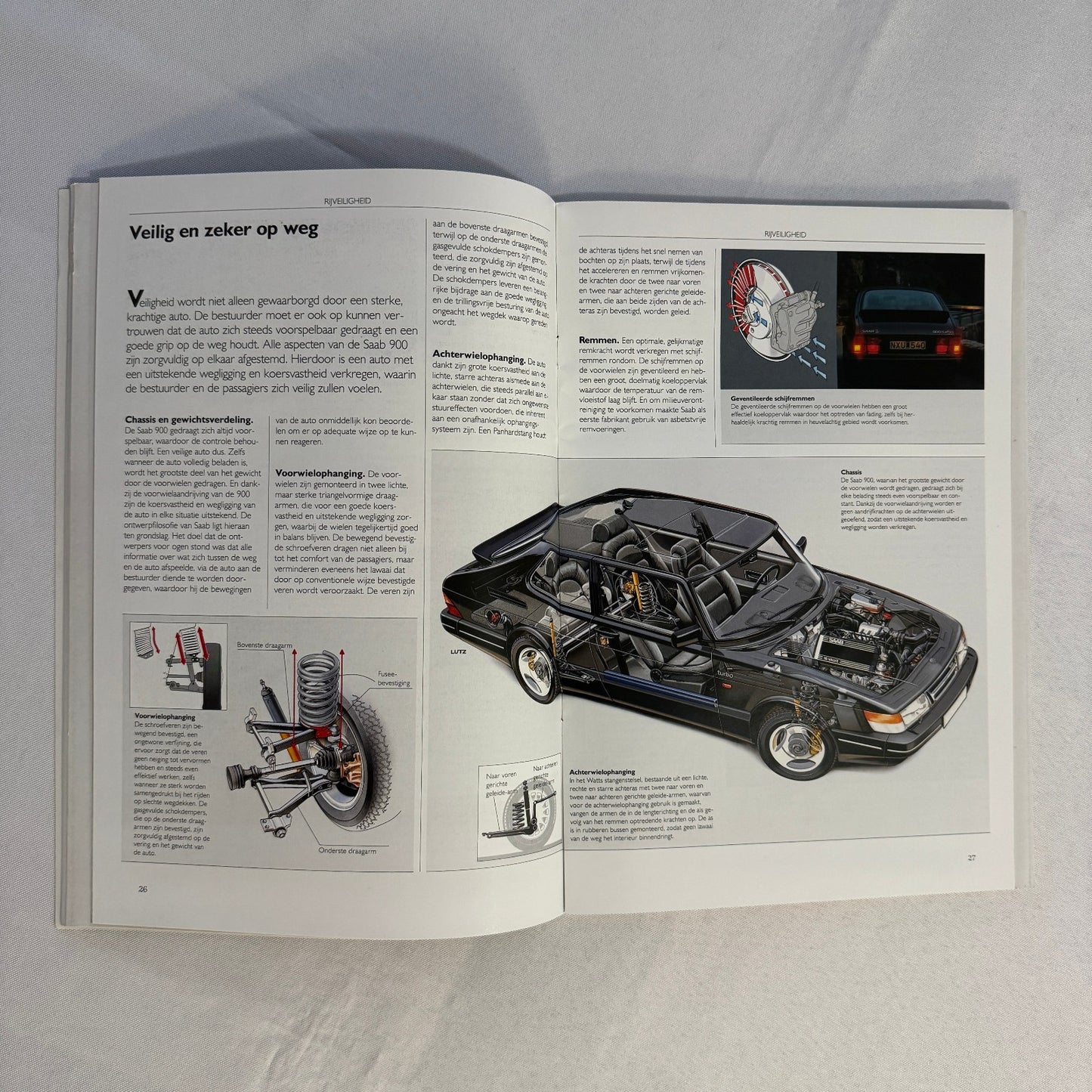 Vintage Saab 900 Car Sales Brochure Catalog 900 Cabriolet 900 Turbo 16S DUTCH